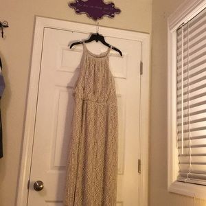 Cream lace maxi dress